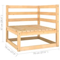 vidaXL 4-tlg. Garten-Lounge-Set mit Kissen Kiefer Massivholz