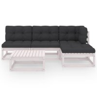 vidaXL 5-tlg. Garten-Lounge-Set mit Kissen Kiefer Massivholz