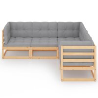 vidaXL 5-tlg. Garten-Lounge-Set mit Kissen Kiefer Massivholz