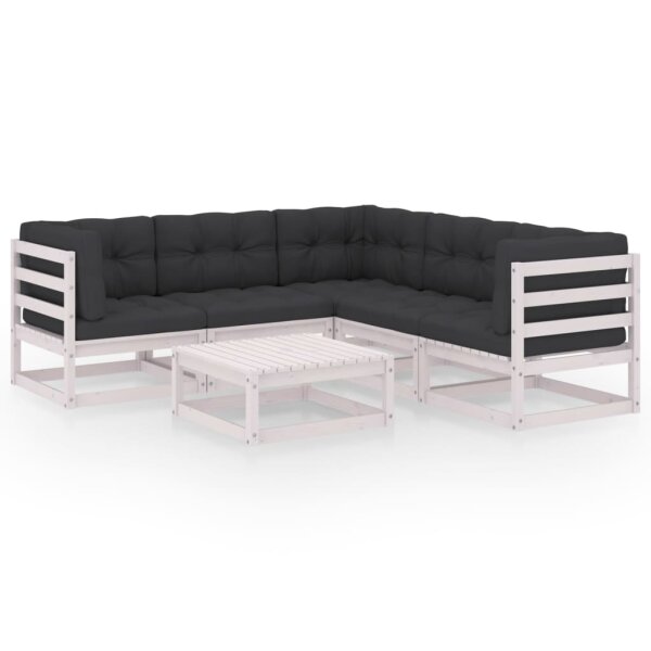 vidaXL 6-tlg. Garten-Lounge-Set mit Kissen Kiefer Massivholz