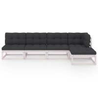 vidaXL 5-tlg. Garten-Lounge-Set mit Kissen Kiefer Massivholz