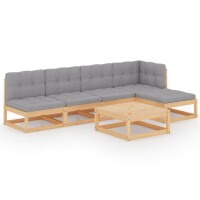 vidaXL 6-tlg. Garten-Lounge-Set mit Kissen Kiefer Massivholz