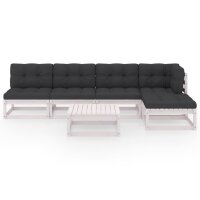 vidaXL 6-tlg. Garten-Lounge-Set mit Kissen Kiefer Massivholz