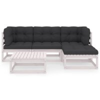 vidaXL 5-tlg. Garten-Lounge-Set mit Kissen Kiefer Massivholz