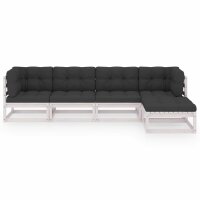 vidaXL 5-tlg. Garten-Lounge-Set mit Kissen Kiefer Massivholz