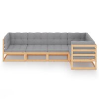 vidaXL 5-tlg. Garten-Lounge-Set mit Kissen Kiefer Massivholz