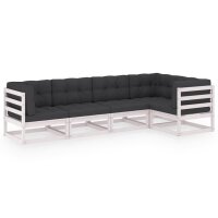 vidaXL 5-tlg. Garten-Lounge-Set mit Kissen Kiefer Massivholz