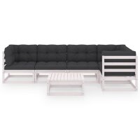 vidaXL 6-tlg. Garten-Lounge-Set mit Kissen Kiefer Massivholz