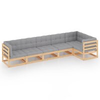 vidaXL 6-tlg. Garten-Lounge-Set mit Kissen Kiefer Massivholz