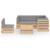 vidaXL 6-tlg. Garten-Lounge-Set mit Kissen Kiefer Massivholz