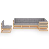 vidaXL 6-tlg. Garten-Lounge-Set mit Kissen Kiefer Massivholz