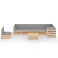 vidaXL 8-tlg. Garten-Lounge-Set mit Kissen Kiefer Massivholz