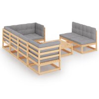 vidaXL 8-tlg. Garten-Lounge-Set mit Kissen Kiefer Massivholz