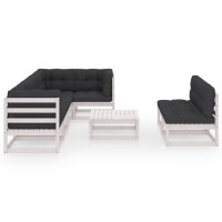 vidaXL 8-tlg. Garten-Lounge-Set mit Kissen Kiefer Massivholz