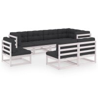 vidaXL 8-tlg. Garten-Lounge-Set mit Kissen Kiefer Massivholz