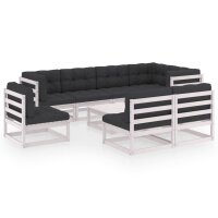 vidaXL 9-tlg. Garten-Lounge-Set mit Kissen Kiefer Massivholz