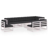 vidaXL 10-tlg. Garten-Lounge-Set mit Kissen Kiefer...