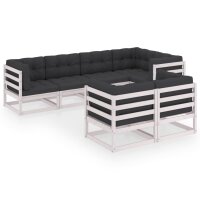 vidaXL 7-tlg. Garten-Lounge-Set mit Kissen Kiefer Massivholz