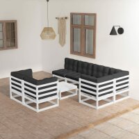 vidaXL 8-tlg. Garten-Lounge-Set mit Kissen Kiefer Massivholz