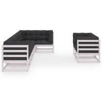 vidaXL 8-tlg. Garten-Lounge-Set mit Kissen Kiefer Massivholz