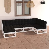 vidaXL 6-tlg. Garten-Lounge-Set mit Kissen Kiefer Massivholz