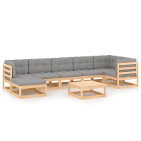 vidaXL 8-tlg. Garten-Lounge-Set mit Kissen Kiefer Massivholz