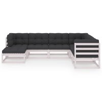 vidaXL 7-tlg. Garten-Lounge-Set mit Kissen Kiefer Massivholz