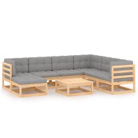 vidaXL 8-tlg. Garten-Lounge-Set mit Kissen Kiefer Massivholz