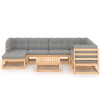 vidaXL 8-tlg. Garten-Lounge-Set mit Kissen Kiefer Massivholz