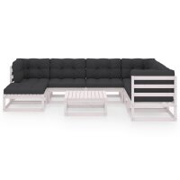 vidaXL 8-tlg. Garten-Lounge-Set mit Kissen Kiefer Massivholz