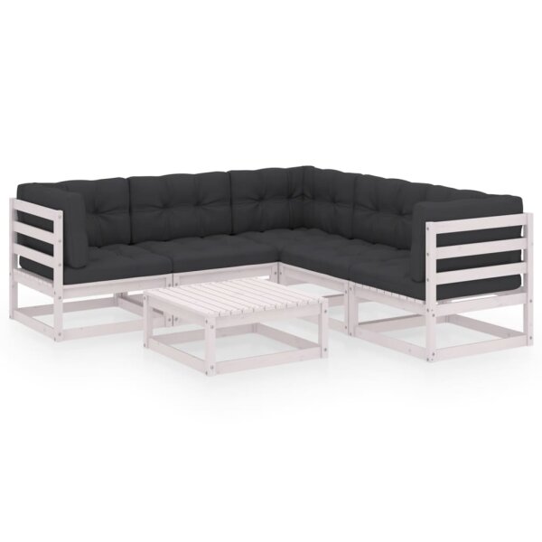 vidaXL 6-tlg. Garten-Lounge-Set mit Kissen Kiefer Massivholz