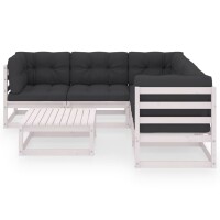 vidaXL 6-tlg. Garten-Lounge-Set mit Kissen Kiefer Massivholz