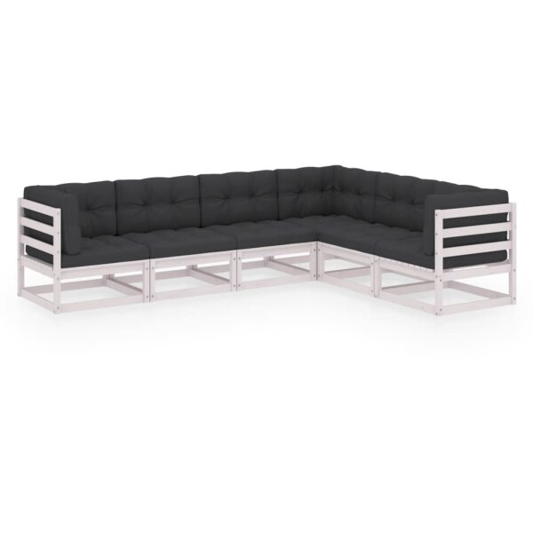 vidaXL 6-tlg. Garten-Lounge-Set mit Kissen Kiefer Massivholz