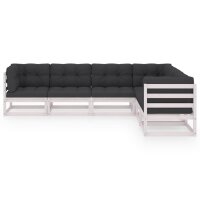 vidaXL 6-tlg. Garten-Lounge-Set mit Kissen Kiefer Massivholz