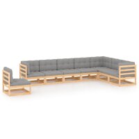 vidaXL 8-tlg. Garten-Lounge-Set mit Kissen Kiefer Massivholz