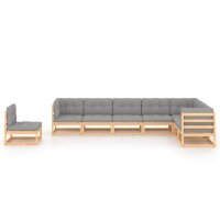 vidaXL 8-tlg. Garten-Lounge-Set mit Kissen Kiefer Massivholz