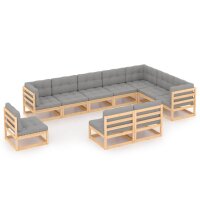 vidaXL 10-tlg. Garten-Lounge-Set mit Kissen Kiefer...