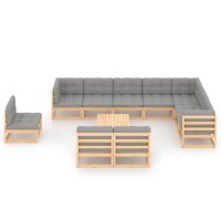 vidaXL 10-tlg. Garten-Lounge-Set mit Kissen Kiefer...