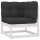vidaXL 10-tlg. Garten-Lounge-Set mit Kissen Weiß Kiefer Massivholz