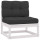 vidaXL 10-tlg. Garten-Lounge-Set mit Kissen Weiß Kiefer Massivholz