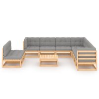 vidaXL 10-tlg. Garten-Lounge-Set mit Kissen Kiefer...