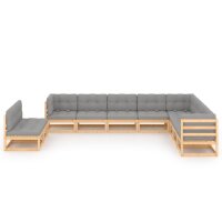 vidaXL 10-tlg. Garten-Lounge-Set mit Kissen Kiefer...