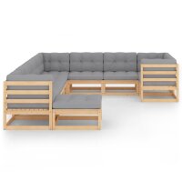 vidaXL 10-tlg. Garten-Lounge-Set mit Kissen Kiefer...