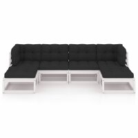 vidaXL 6-tlg. Garten-Lounge-Set mit Kissen Kiefer Massivholz