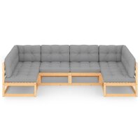 vidaXL 6-tlg. Garten-Lounge-Set mit Kissen Kiefer Massivholz