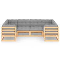 vidaXL 6-tlg. Garten-Lounge-Set mit Kissen Kiefer Massivholz