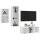 vidaXL 3-tlg. TV-Schrank-Set Weiß Holzwerkstoff