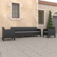 vidaXL 3-tlg. Garten-Lounge-Set mit Kissen PP Rattan...