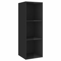 vidaXL 3-tlg. TV-Schrank-Set Hochglanz-Schwarz Holzwerkstoff