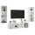 vidaXL 3-tlg. TV-Schrank-Set Weiß Holzwerkstoff